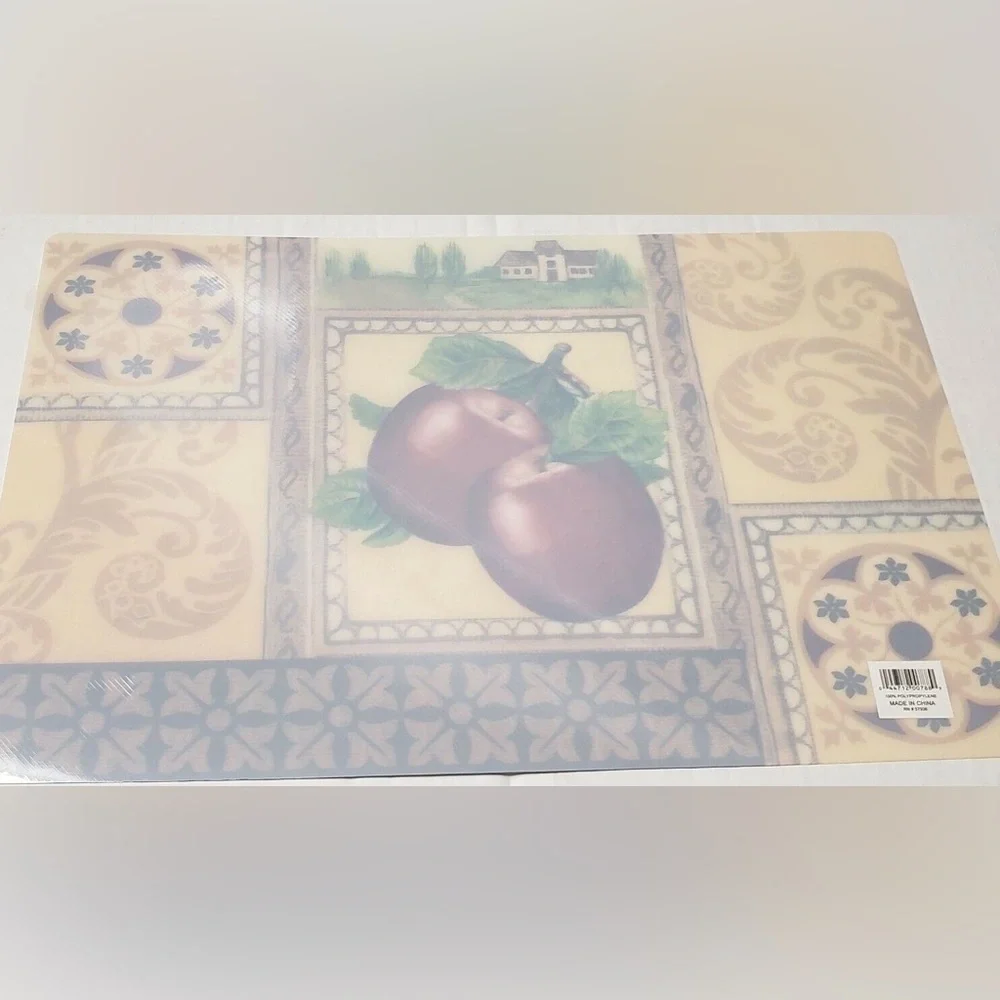 Modern Farmhouse Rustic Apple Placemats Rustic Shabby Chic 4 Piece Set New